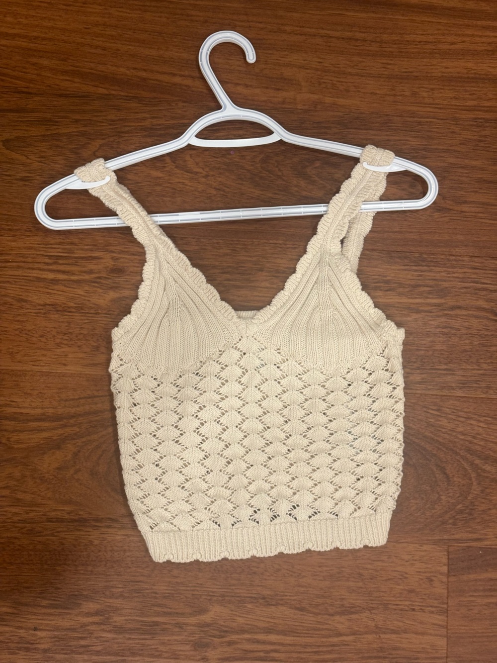 H&M Cream Crochet Knit Camisole